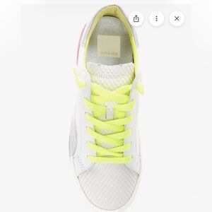 Dolce Vita Women’s Zina Lace-Up Leather Sneakers
White and Neon - Size 9